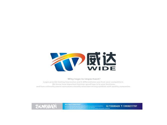 杭州威达计算机网络工程logo设计及名片设计